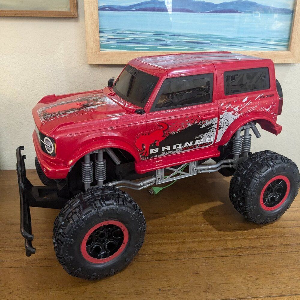 New Bright Ford‎ Bronco Red RC Rock Crawler R/C Car truck suv FOR PARTS REPAIR